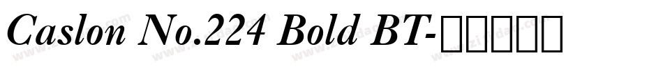 Caslon No.224 Bold BT字体转换